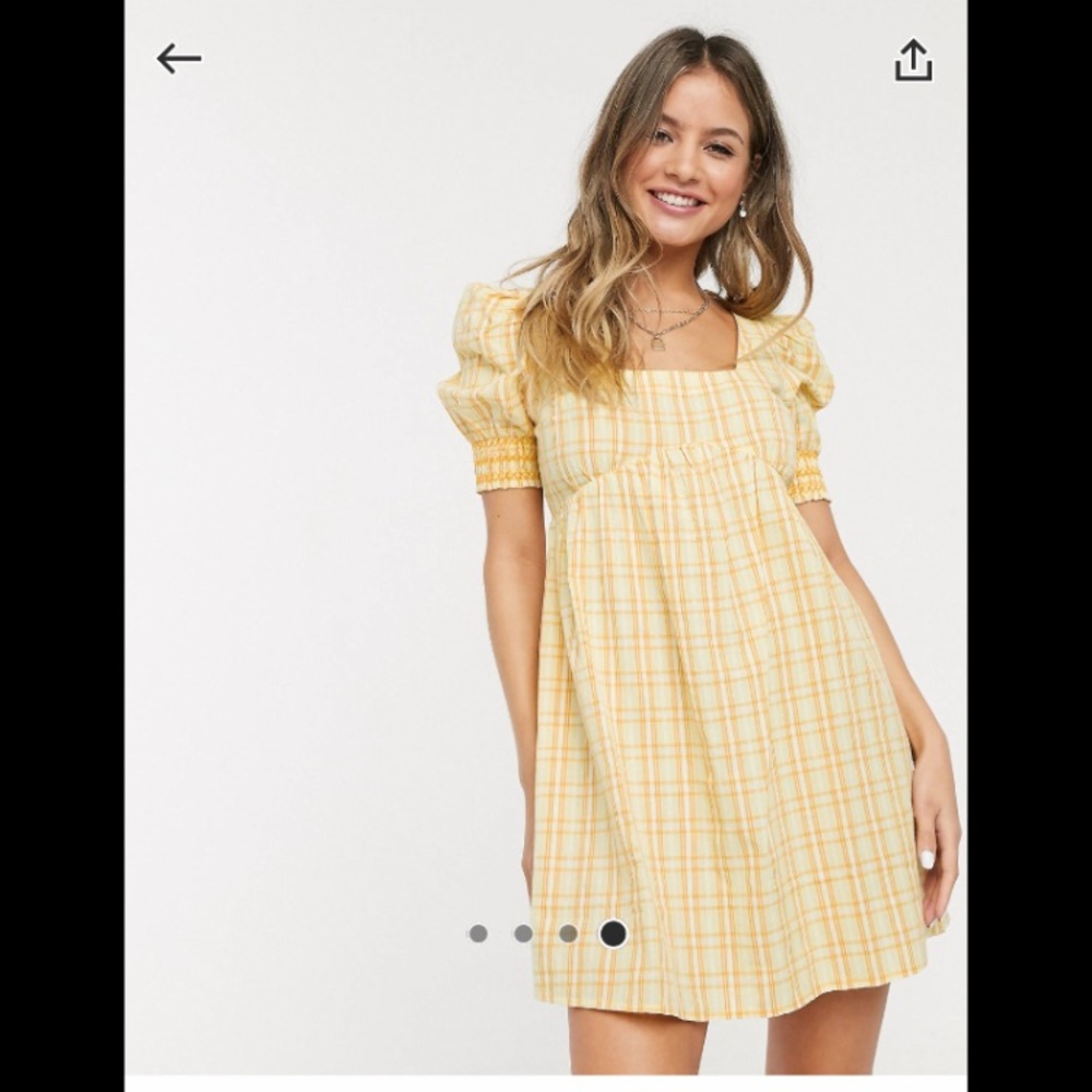 ASOS yellow plaid dress!